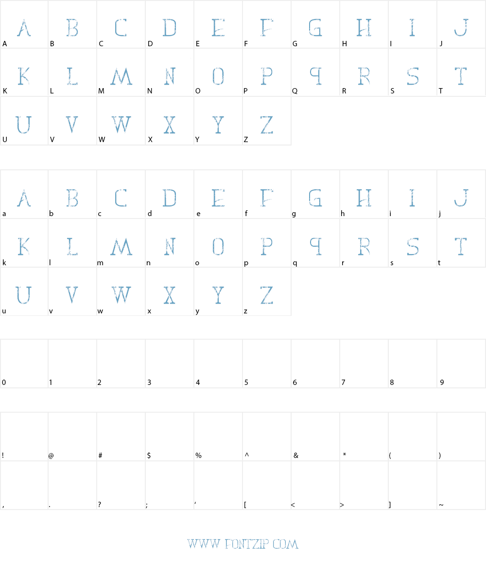 Decas II Font Character